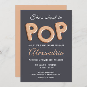 Convite Chá de fraldas Unisex prestes a Pop