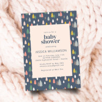 Chá de fraldas Verde Azul Árvores de Natal Bonitas