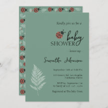 Chá de fraldas Verde de Forest Ladybugs