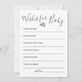 Convite Chá de fraldas Verde Deseja Bebê