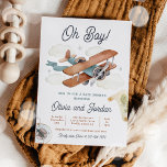 Convite Chá de fraldas Viagem de Garoto de Avião Vintage<br><div class="desc">Convite para Chá de fraldas de Viagem de avião de Vintage Todos os designs são © PIXEL PERFECTION PARTY LTD</div>
