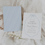 Convite Chá de fraldas Vintage Blue Arco Boy<br><div class="desc">Celebrar a chegada de um pequeno com esse convite de chá de fraldas temático do arco elegante.</div>