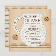 Chá de fraldas Vintage Milk & Cookies