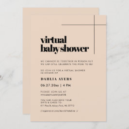 Convite Chá de fraldas virtual chic simples