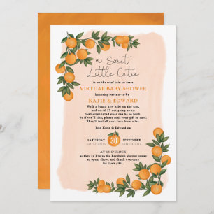 Convite Chá de fraldas Virtual de Citrus, de Verão fresco
