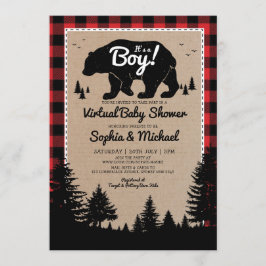 Convite Chá de fraldas Virtual de Longa Distância do Lumbe