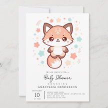 Chá de fraldas Whimsic Fantasy Fox
