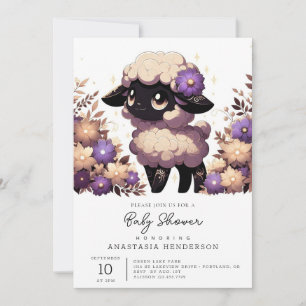 Convite Chá de fraldas Whimsical Sheep