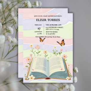 Convite Chá de fraldas Whimsical Storybook