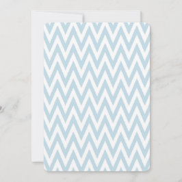 Convite Chá de fraldas White Chevron Azul