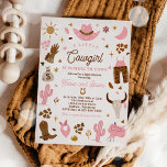 Convite Chá de fraldas Wild West Rodeo Ranch<br><div class="desc">Cowgirl Wild West Rodeo Ranking Chá de fraldas Convite Todos os designs são © PIXEL PERFECTION PARTY LTD</div>