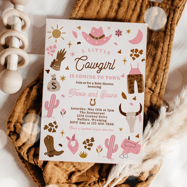 Convite Chá de fraldas Wild West Rodeo Ranch (Criador carregado)