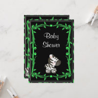 Chá de fraldas Zebra Verde limão Adorável
