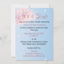 Convite Chá de Garota Grávida Verde Pregante Azul Pastel