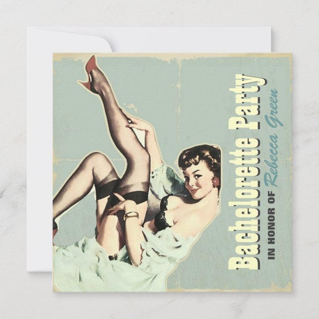 Convite chá de lingerie de festa de solteira de meninas (Frente)