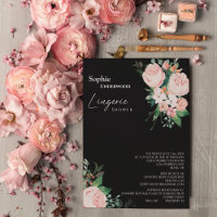Chá de Lingerie Preto-Preto para Blush