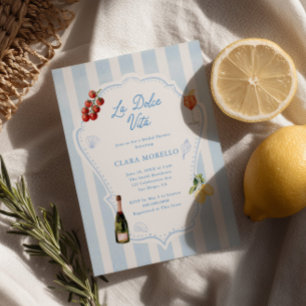 Convite Chá de Noiva Amalfi Dolce Vita