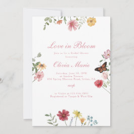 Convite Chá de Noiva Amor em Flor