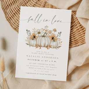 Convite Chá de Noiva Boho Pumpkin Fall in Love