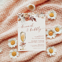 Chá de Noiva Boho Terracotta Brunch Bubbly