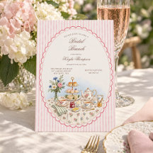 Chá de Noiva Brunch com Listra Rosa em Aquarela