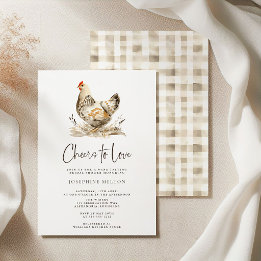 Convite Chá de Noiva Brunch na Fazenda Country Chicken