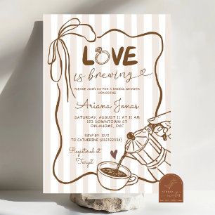 Convite Chá de Noiva Café Amor Caprichoso