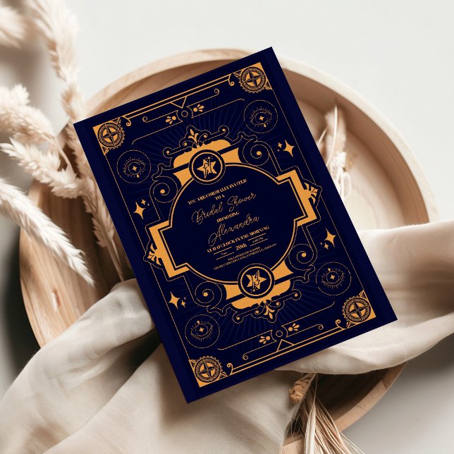 Convite Chá de Noiva Celestial Elegante (Criador carregado)
