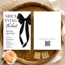 Chá de Noiva Código QR She's Tying The Knot