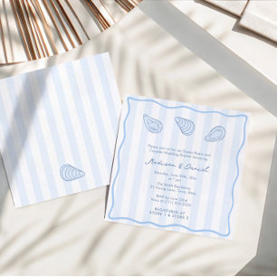 Convite Chá de Noiva Coed Moderno de Ostra Assado Escrito 