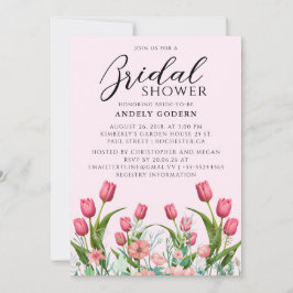 Convite Chá de Noiva com Aquarela Floral