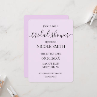 Convite Chá de Noiva com Caligrafia Simples Personalizada