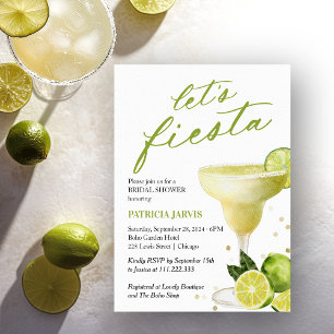 Convite Chá de Noiva com Coquetel Margarita Let's Fiesta