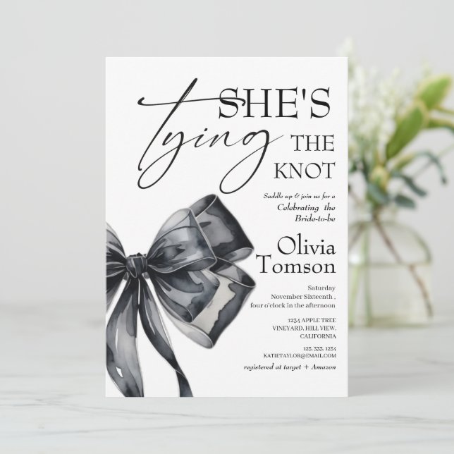Convite Chá de Noiva da Bow (Em pé/Frente)