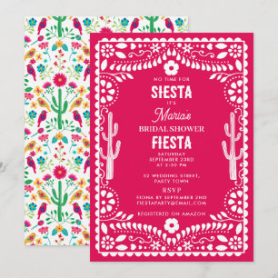 Convite Chá de Noiva da Festa Floral Tradicional Mexicana