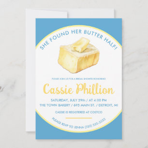 Convite Chá de Noiva da Metade da Manteiga dela
