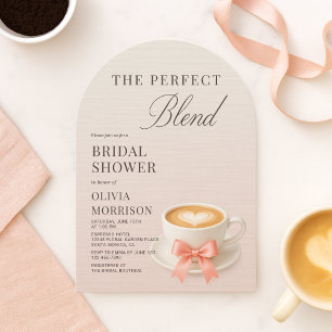 Convite Chá de Noiva de Café A Mistura Perfeita Coquette