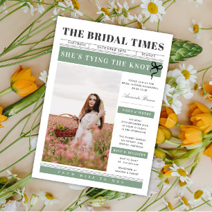 Convite Chá de Noiva de Casamento no Jornal Única Diversão