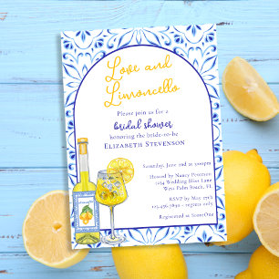 Convite Chá de Noiva de Coquetel Italiano Amor & Limoncell