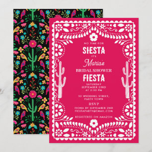 Convite Chá de Noiva de Festa Floral Tradicional Mexicana