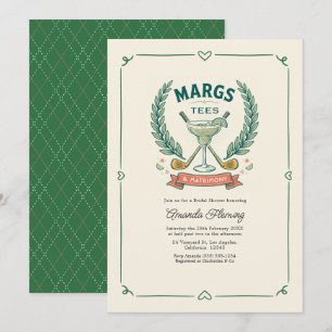 Convite Chá de Noiva de Golfe Margs, Camisetas e Matrimôni
