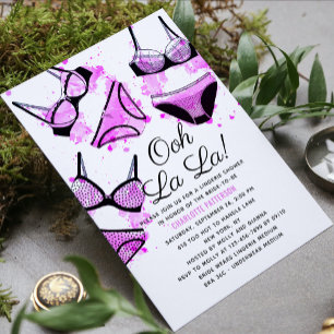 Convite Chá de Noiva de Lingerie Cueca Festa de Despedida 