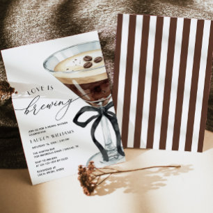 Convite Chá de Noiva de Love Is Brewing Espresso Martini