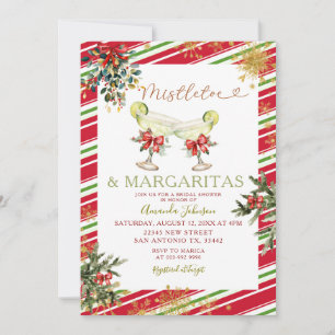 Convite Chá de Noiva de Natal com Visco e Margaritas
