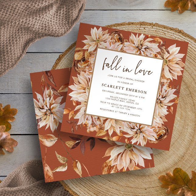 Convite Chá de Noiva de Terracota (Terracotta Bridal Shower Invitation
)