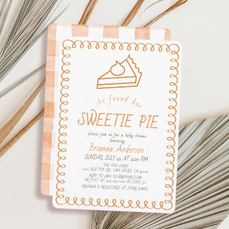 Convite Chá de Noiva Doodle Laranja Sweetie Pie