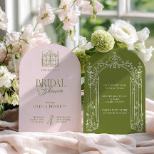 Chá de Noiva Elegante em Verde Sálvia e Rosa