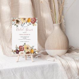 Convite Chá de Noiva Elegante Floral Aquarela
