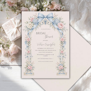 Convite Chá de Noiva em Gazebo Floral Rosa Vintage