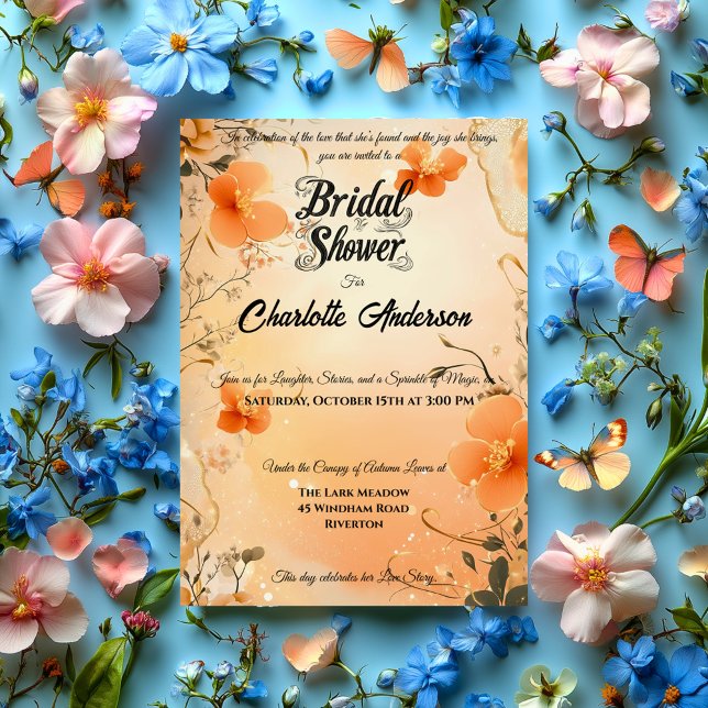 Convite Chá de Noiva em Rosa e Dourado com Acentos de Rend (Criador carregado)